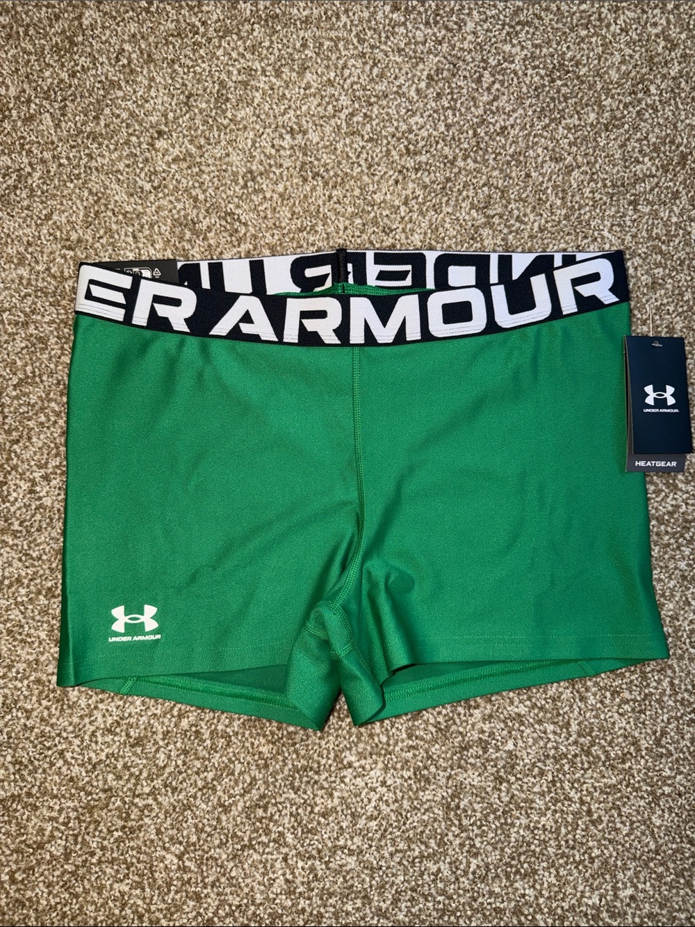 Under Armour Women's Green HeatGear Compression Shorts